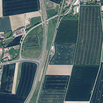 Die Lage von Bahnhaus Nr. 92 im Orthofoto
