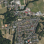 Die Lage von Mühlbach im Orthofoto