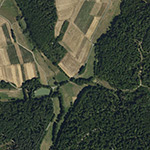 Die Lage von Ansbach im Orthofoto