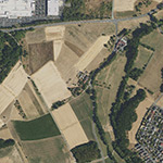 Die Lage von Sorger (Ober-) Mühle im Orthofoto