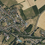 Die Lage von Eschersdorf im Orthofoto