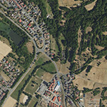 Die Lage von Steinmühle im Orthofoto