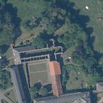 Die Lage von Arnsburg, Zisterzienserkloster im Orthofoto