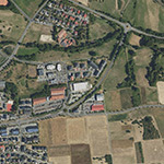 Die Lage von Erlebach im Orthofoto