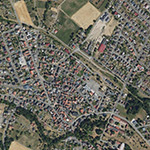Die Lage von Burcbach im Orthofoto