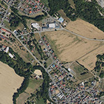 Die Lage von Ziegelhütte im Orthofoto