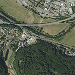 Die Lage von Bahnhof im Orthofoto