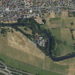 Die Lage von Neumühle im Orthofoto