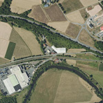 Die Lage von Biskirchen, Karlssprudel im Orthofoto