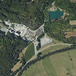 Die Lage von Heiligenbach im Orthofoto