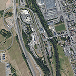 Die Lage von Bahnhof im Orthofoto