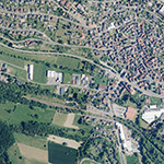 Die Lage von Bahnhof im Orthofoto