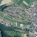 Die Lage von Ziegelhütte im Orthofoto