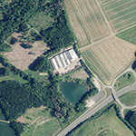 Die Lage von Wiedbach im Orthofoto
