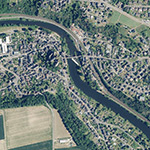 Die Lage von Runkel, Stadt im Orthofoto