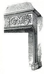Kamin in Schloss Dehrn, Zeichnung von Ferdinand Luthmer, 1907