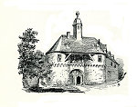 Das Äußere Tor der Burg Runkel, Zeichnung von Ferdinand Luthmer, 1907