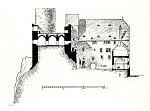 Burg Runkel, Schnmitt von Ost nach West, 1907