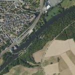 Die Lage von Ahausen, Grube Buchwald im Orthofoto