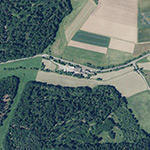 Die Lage von Muschhammer Mühle im Orthofoto