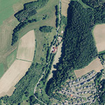 Die Lage von Elkerhäuser Mühle im Orthofoto