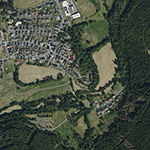Die Lage von Breidenstein, Unteres Schloss im Orthofoto