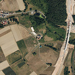 Die Lage von Riedmühle im Orthofoto