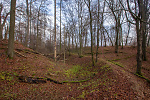 Nellenburg, Graben und Wall von West nach Ost