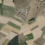 Die Lage von Hüttelndorf im Orthofoto