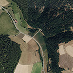 Die Lage von Krummelbach im Orthofoto