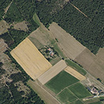 Die Lage von Waldhof im Orthofoto