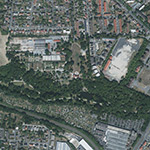 Die Lage von Ferenspital und Richtstätte im Orthofoto