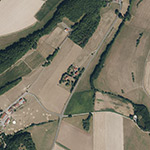 Die Lage von Kirchberg im Orthofoto