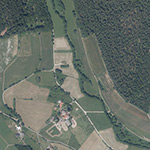 Die Lage von Langenden im Orthofoto
