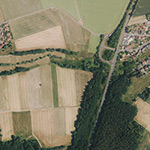 Die Lage von Brunbach im Orthofoto
