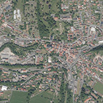 Die Lage von Gersfeld (Rhön), Stadt im Orthofoto
