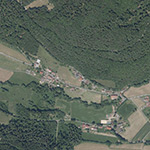 Die Lage von Petersberg im Orthofoto