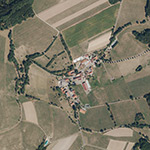 Die Lage von Harbach im Orthofoto