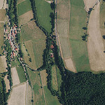 Die Lage von Rommersrainer Mühle im Orthofoto