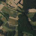 Die Lage von Hermes im Orthofoto