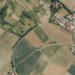 Die Lage von Leimbach im Orthofoto