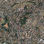 Die Lage von Petersberg im Orthofoto