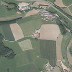 Die Lage von Huhnrain im Orthofoto