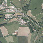 Die Lage von Huhnmühle im Orthofoto