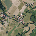 Die Lage von Neustädtges im Orthofoto