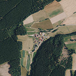 Die Lage von Altschwambach im Orthofoto