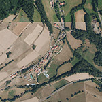 Die Lage von Aura im Orthofoto