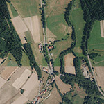 Die Lage von Auramühle im Orthofoto