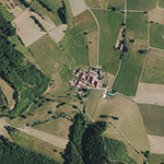 Die Lage von Meerswinden im Orthofoto