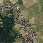 Die Lage von Theobaldshof im Orthofoto